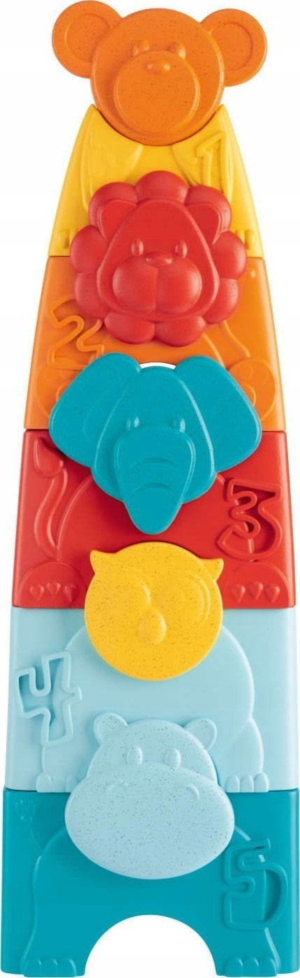 Chicco 164905 WIEŻA UKŁADANKA ZWIERZĄTKA 2W1