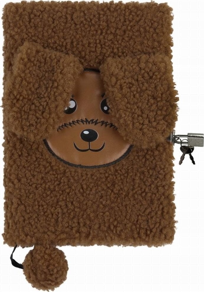 Pamiętnik pluszowy z kłódką Pies DERFORM