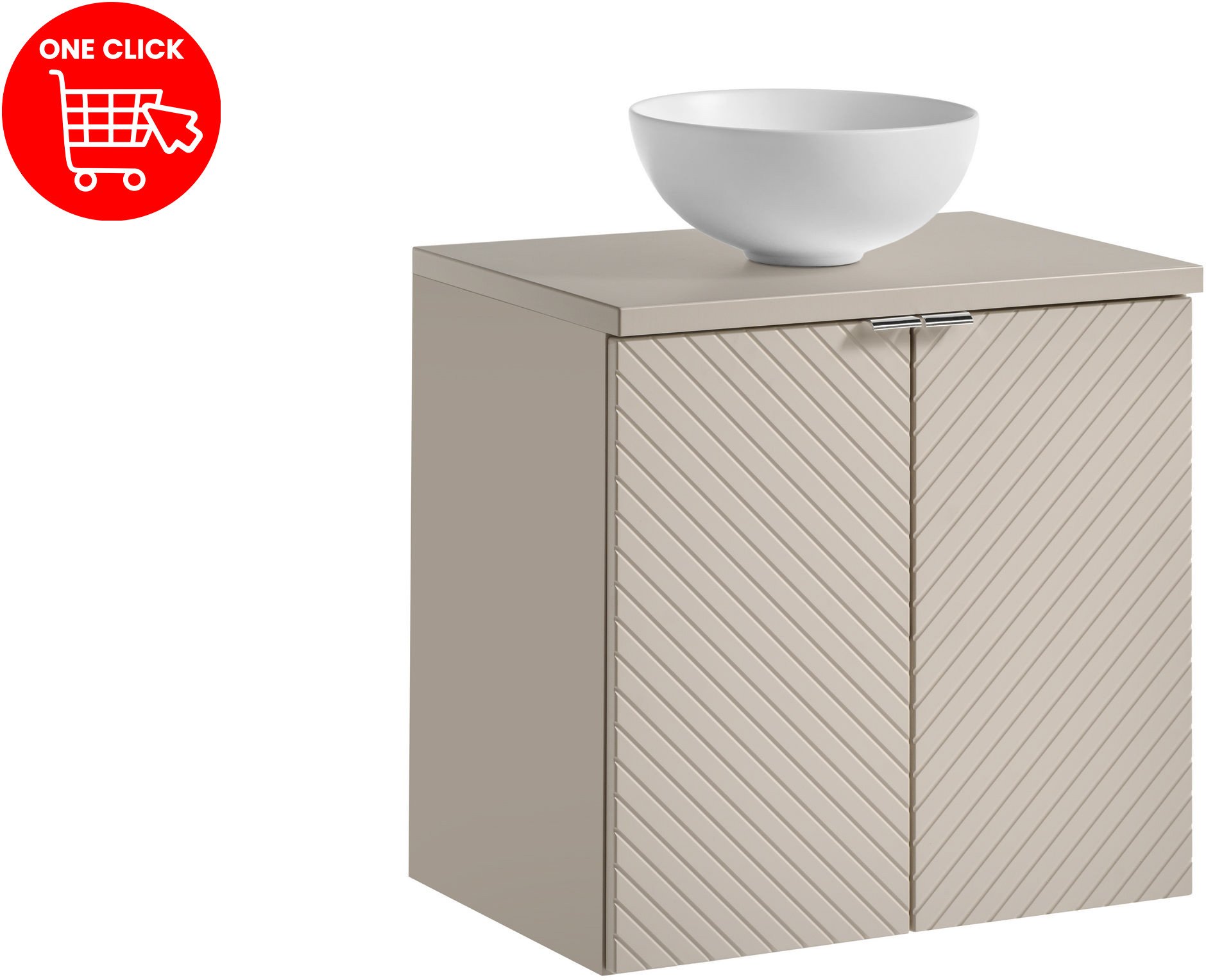 Zestaw meblowy 60cm z blatem i umywalką nablatową Domi