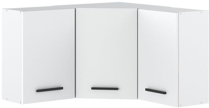 szafka kuchenna wisząca narożna nowoczesna modułowa 90cm blande biała mat