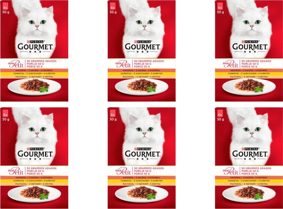 Triton GOURMET mon Petit Pokarm dla kotów - MIX Drobiowy 72x50g