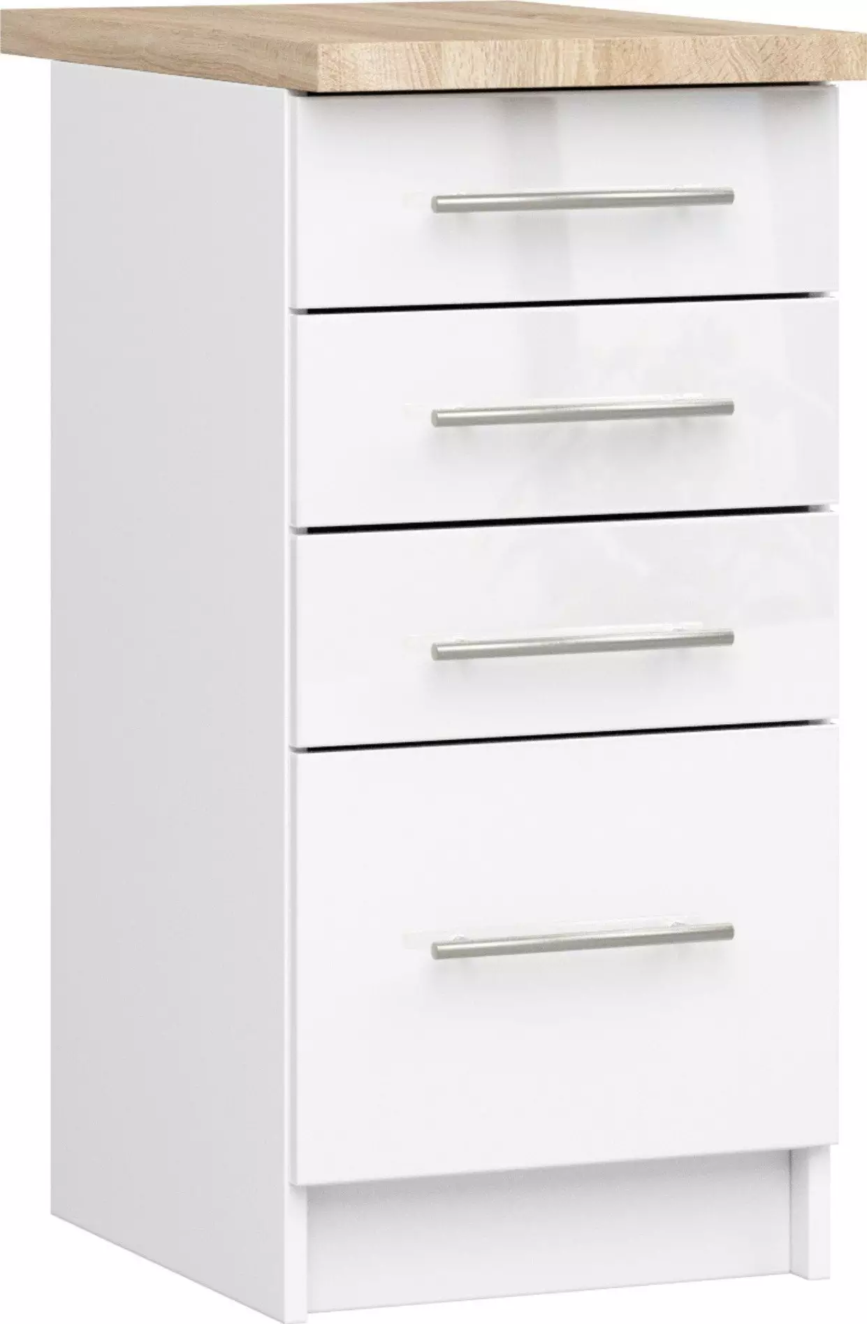 Fabryka Mebli Akord SZAFKA KUCHENNA OLIWIA S 40cm 4S + BLAT BIAŁA / BIAŁY POŁYSK