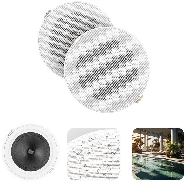 Zestaw głośników sufitowych Power Dynamics MSLP50 5" niskoprofilowych o mocy 80 W one size