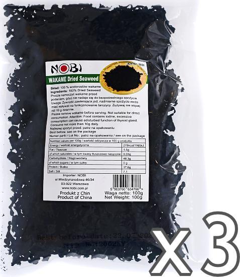 Nobi Wakame, suszone wodorosty 300g - Nobi