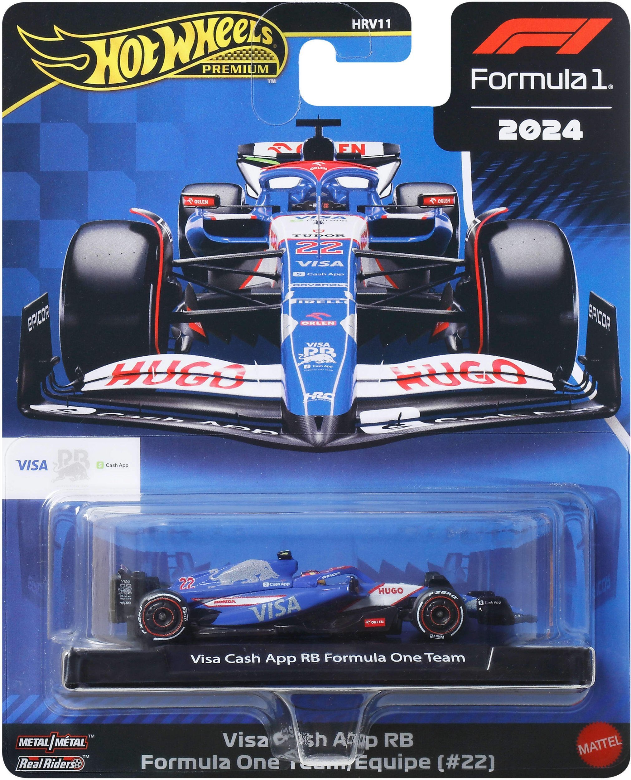 HOT WHEELS PREMIUM Racing VCARB 2024 Yuki Tsunoda Car Model (JBM14)