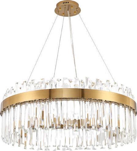 Lampa wisząca Copel Pałacowa LAMPA wisząca CGCHANDELIERLUX COPEL szklana OPRAWA okrągły ZWIS glamour kryształki crystals przezroczyste mosiądz