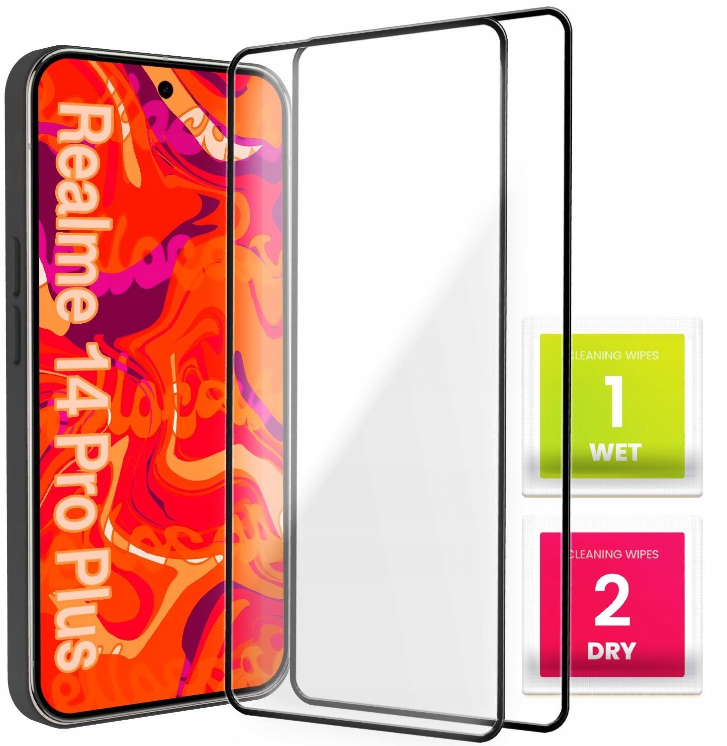 2-PAK Szkło Hartowane Do Realme 14 Pro 5G (Pełne, 5D, Szybka, 9H)