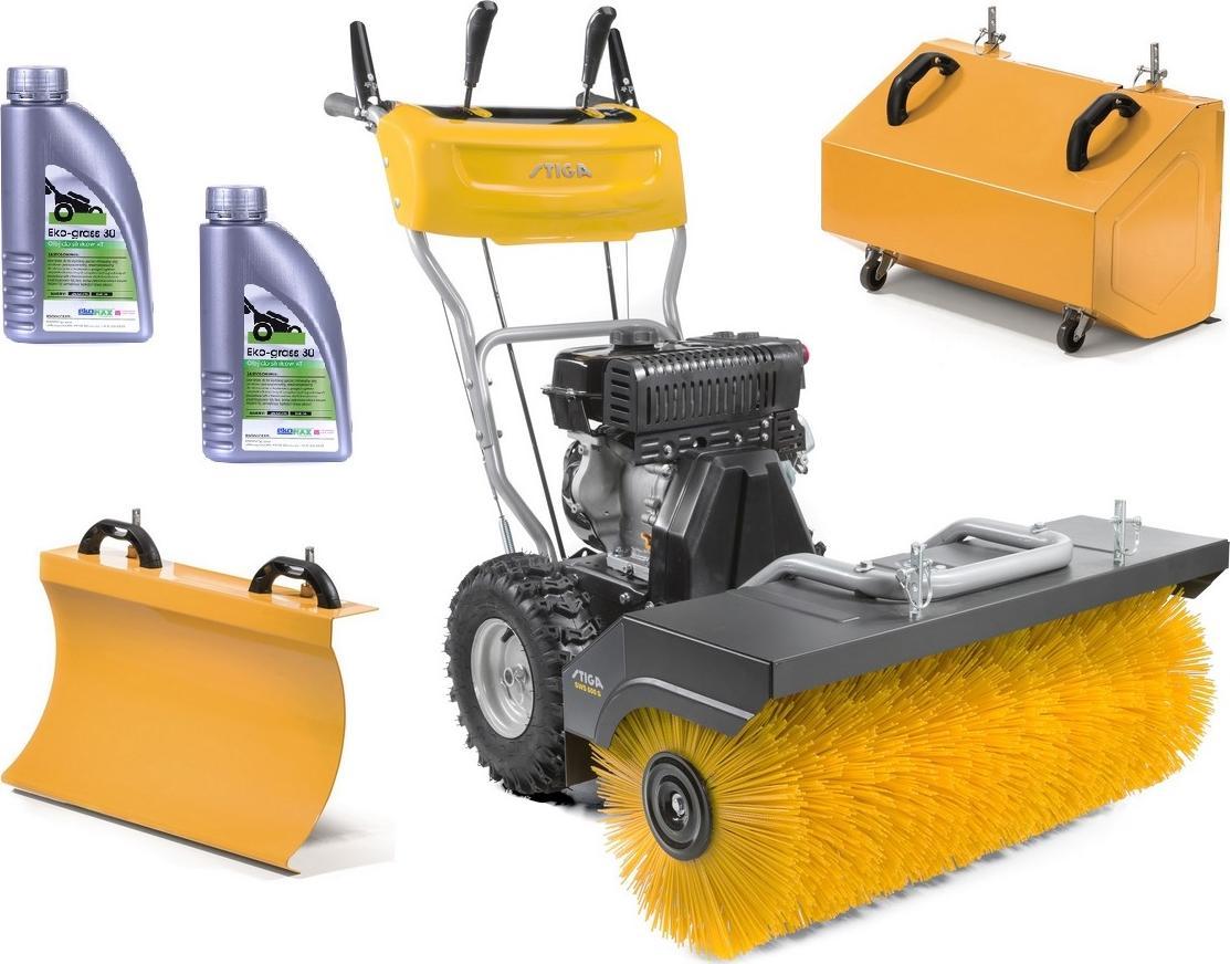 Stiga Zamiatarka SWS 600 G STIGA Spalinowa z napędem + Pojemnik + Lemiesz + 2x Olej silnikowy
