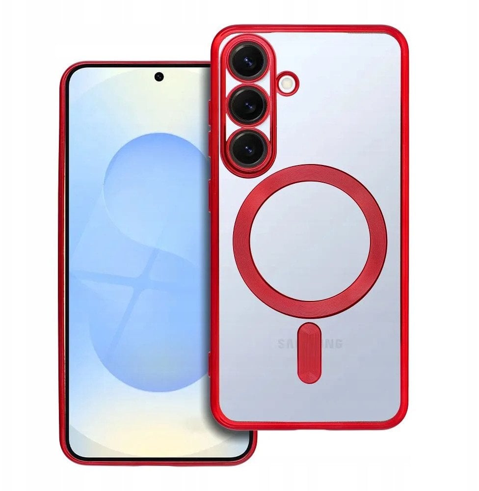 Futerał ELECTRO MAG COVER kompatybilny z MagSafe do SAMSUNG S25 czerwony