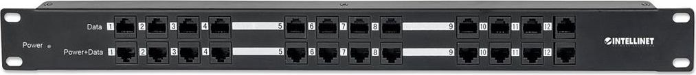 Intellinet Network Solutions Patch panel 19" 1U 12-portowy PoE Cat.5e (720342)