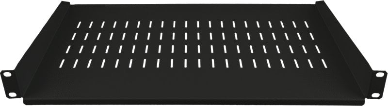 Alantec Półka stała 19" 1U głęb. 250mm, czarna, 2 punkty mocowania