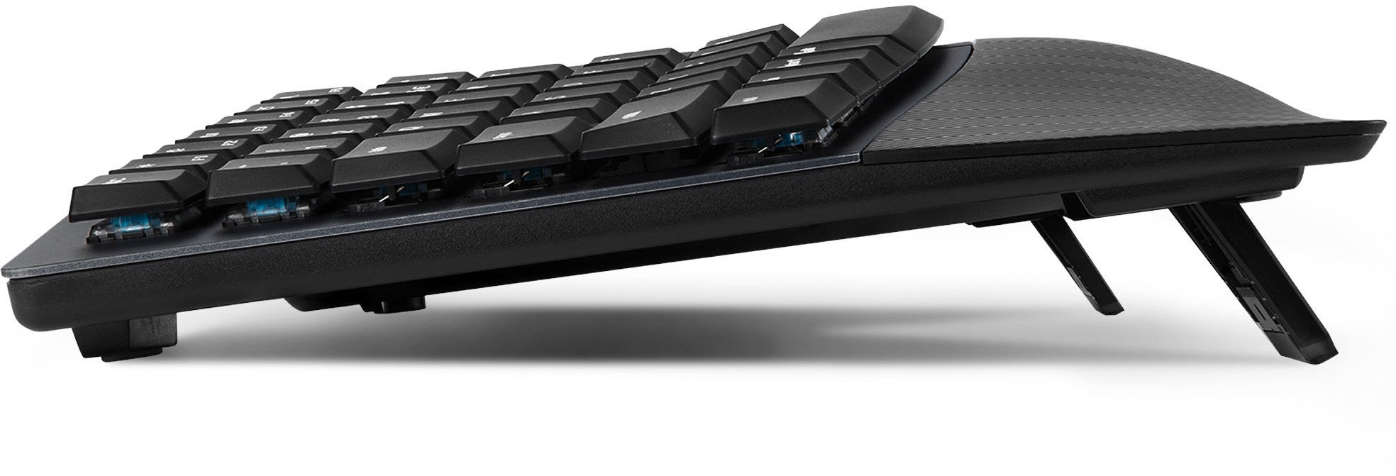 Klawiatura Perixx PERIBOARD-535 DE BL, ergonomiczna mechaniczna klawiatura USB (niebieskie przyciski)