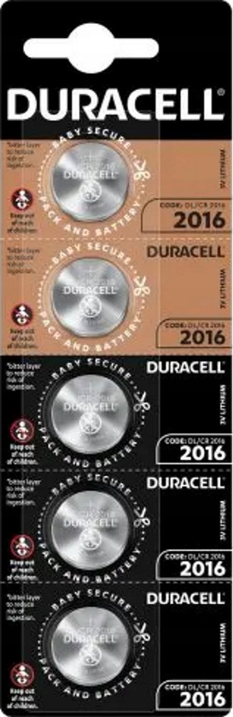 Duracell Duracell Batterie Knopfzelle CR2016 3.0V Lithium 5St.