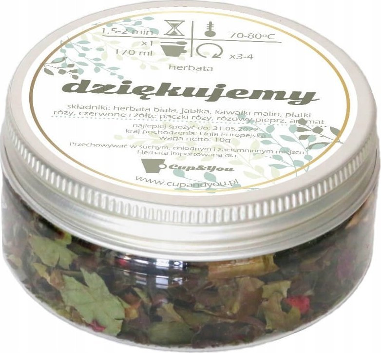 Cup&You Podziękowanie dla gości herbata biała różana 10g