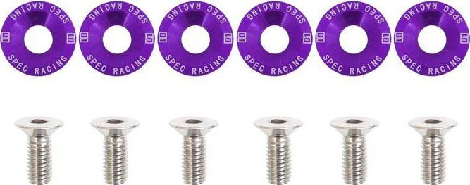 D1Spec_D Śrubki Fender washers D1 8mm Purple