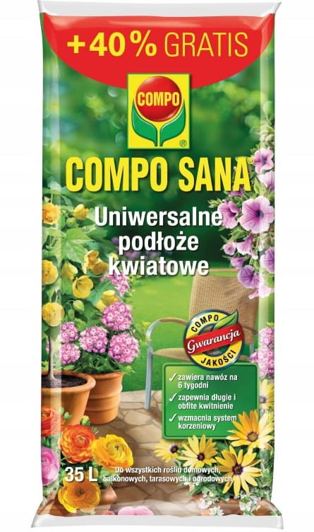 Podłoże uniwersalne kwiatowe 35l Do roślin domowych i balkonowych