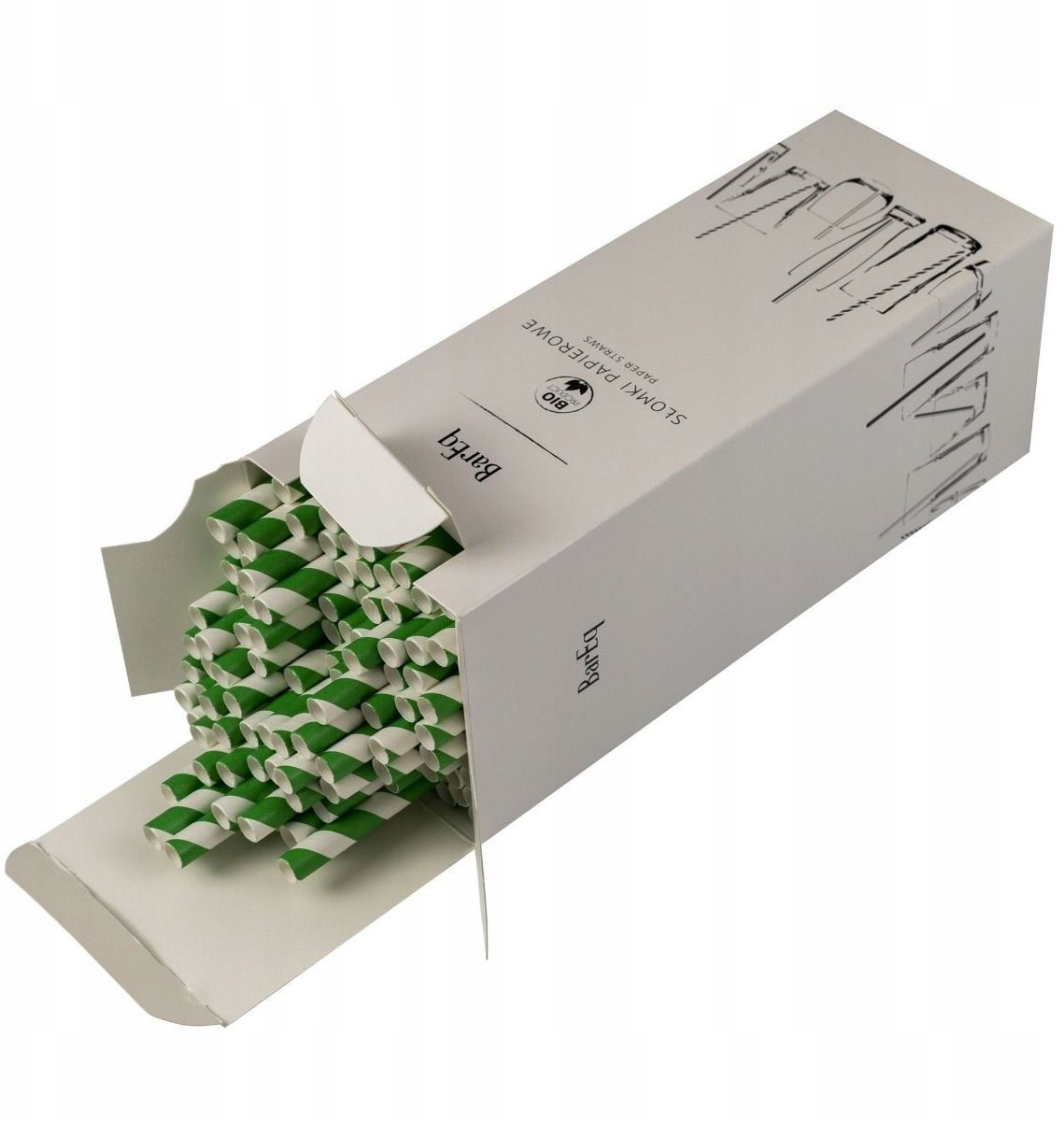 Bareq Słomki bamboo 8x250 (op. 100 sztuk)