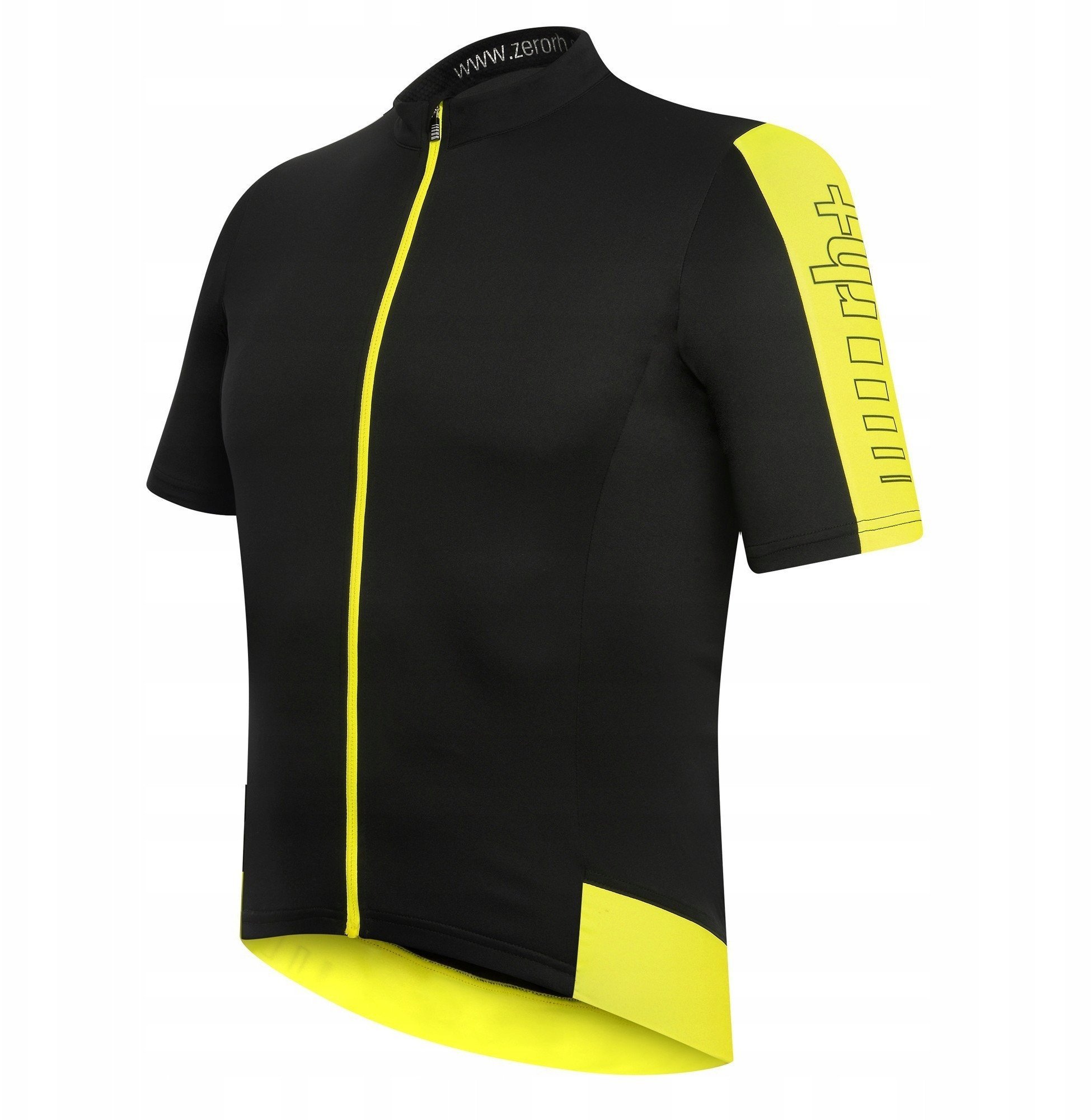 Koszulka rowerowa zeroRH+ Energy FZ black-acid yellow - M