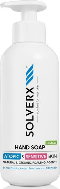 Solverx SOLVERX Atopic & Sensitive Skin Mydło do rąk w płynie Lemon do skóry wrażliwej 250ml