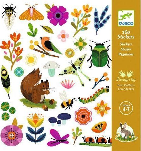 Djeco Djeco - naklejki - ogród - 160 sztuk