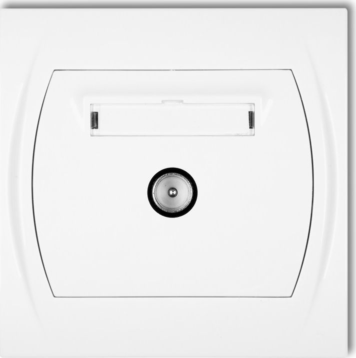 Karlik LOGO Gniazdo antenowe TV pojedyncze biały LGTV-1