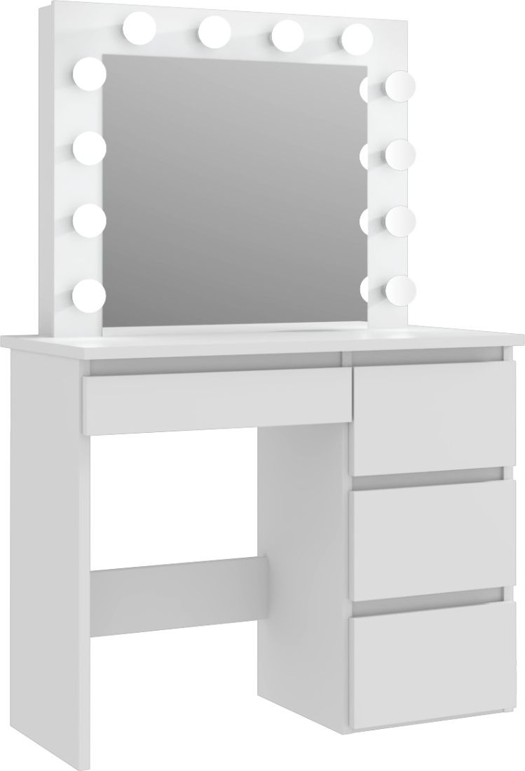 Meblowa 1 Toaletka ALEKSANDRA 4 biały mat kosmetyczna z oświetleniem LED MEBLOWA 1
