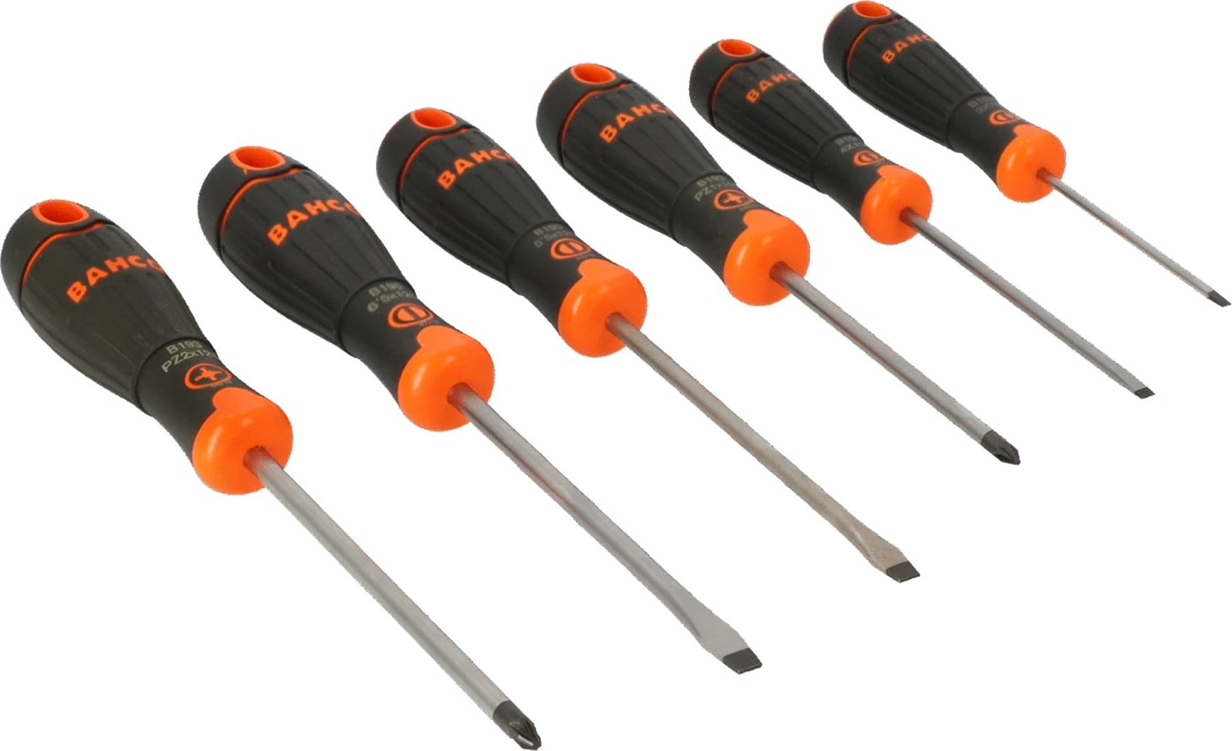 Bahco Wkrętaki BahcoFit zestaw 6 sztuk, nacięcie proste/Pozidriv BAHCO