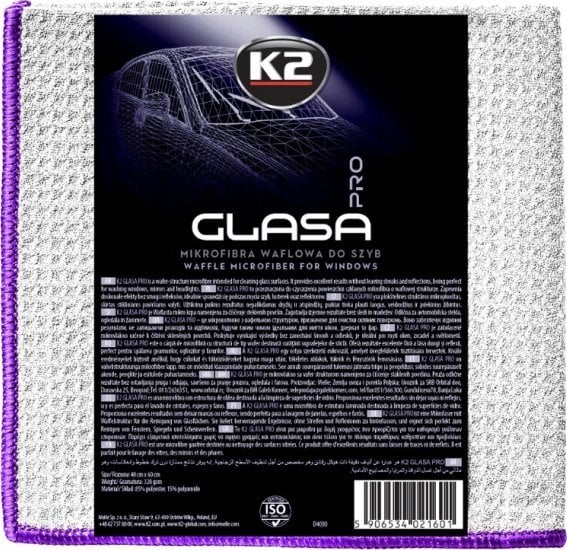 K2 MIKROFIBRA WAFLOWA DO SZYB GLASA PRO