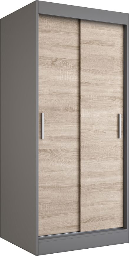 Elior Szafa przesuwna antracyt + dąb sonoma - Corina 2X