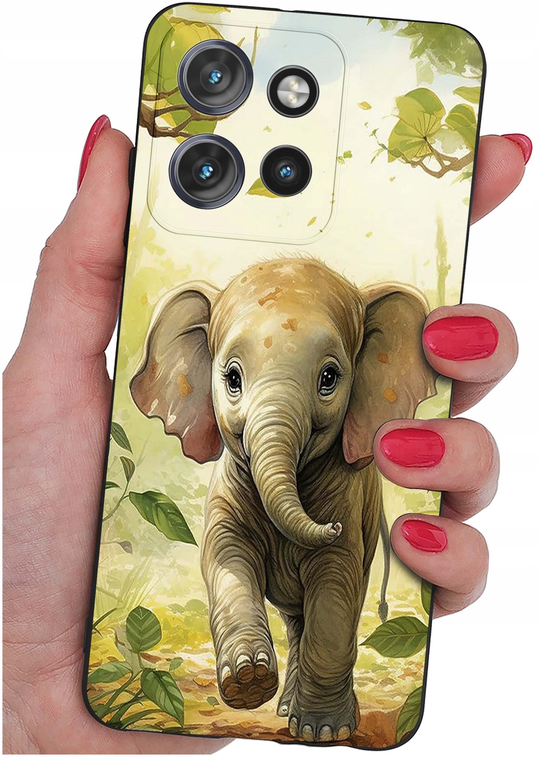 krainaGSM Etui do Motorola Moto EDGE 50 Neo wzory | SILIKONOWE MATT CASE + SZKŁO 9H