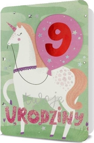 Pan Dragon Karnet B6 Urodziny (wymienne cyfry)