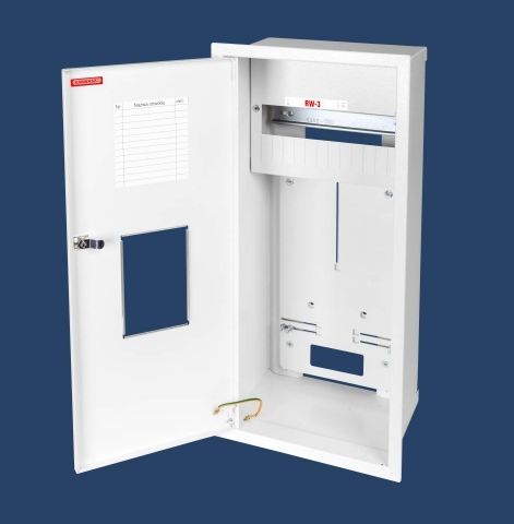 Karwasz Rozdzielnica wnękowa z zamkiem 3F biała RW-3 Z/O