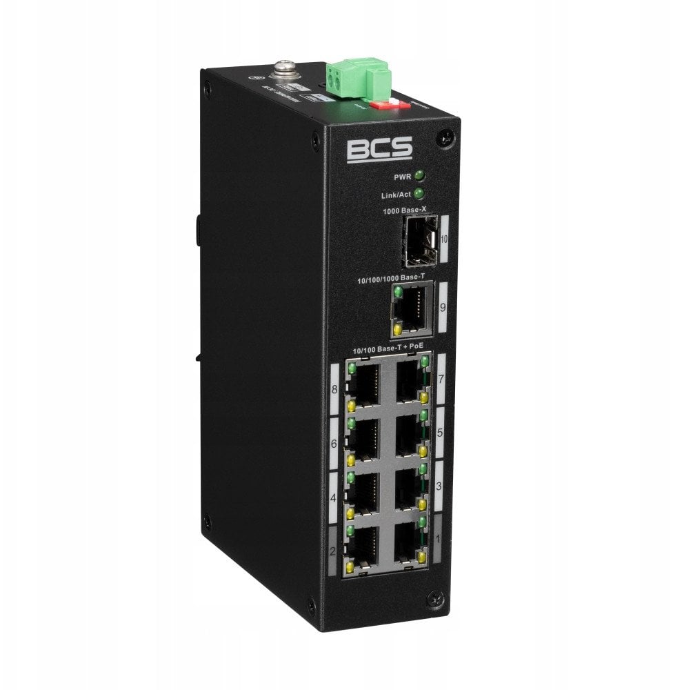 BCS-L-SP0801G-1SFP(2) BCS Switch 8x PoE, 1x RJ45, 1x SFP Gigabit