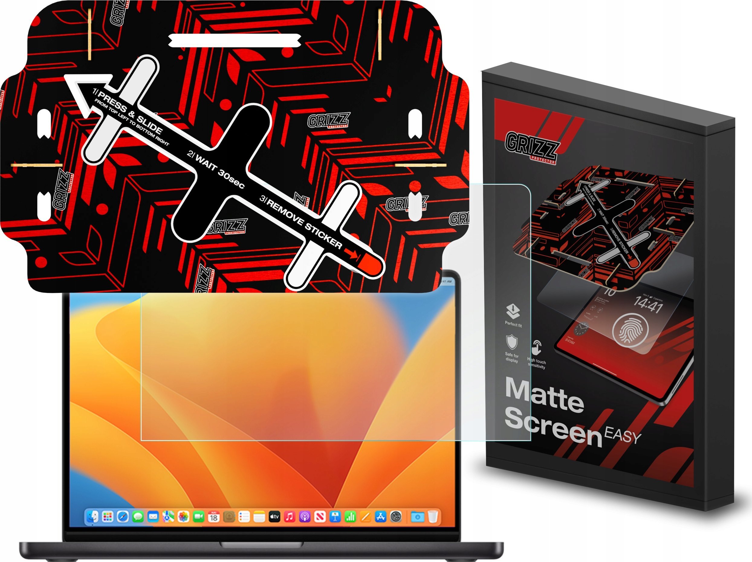 Filtr GrizzGlass Folia matowa GrizzGlass MatteScreen Easy do Apple MacBook Pro 16" 2023