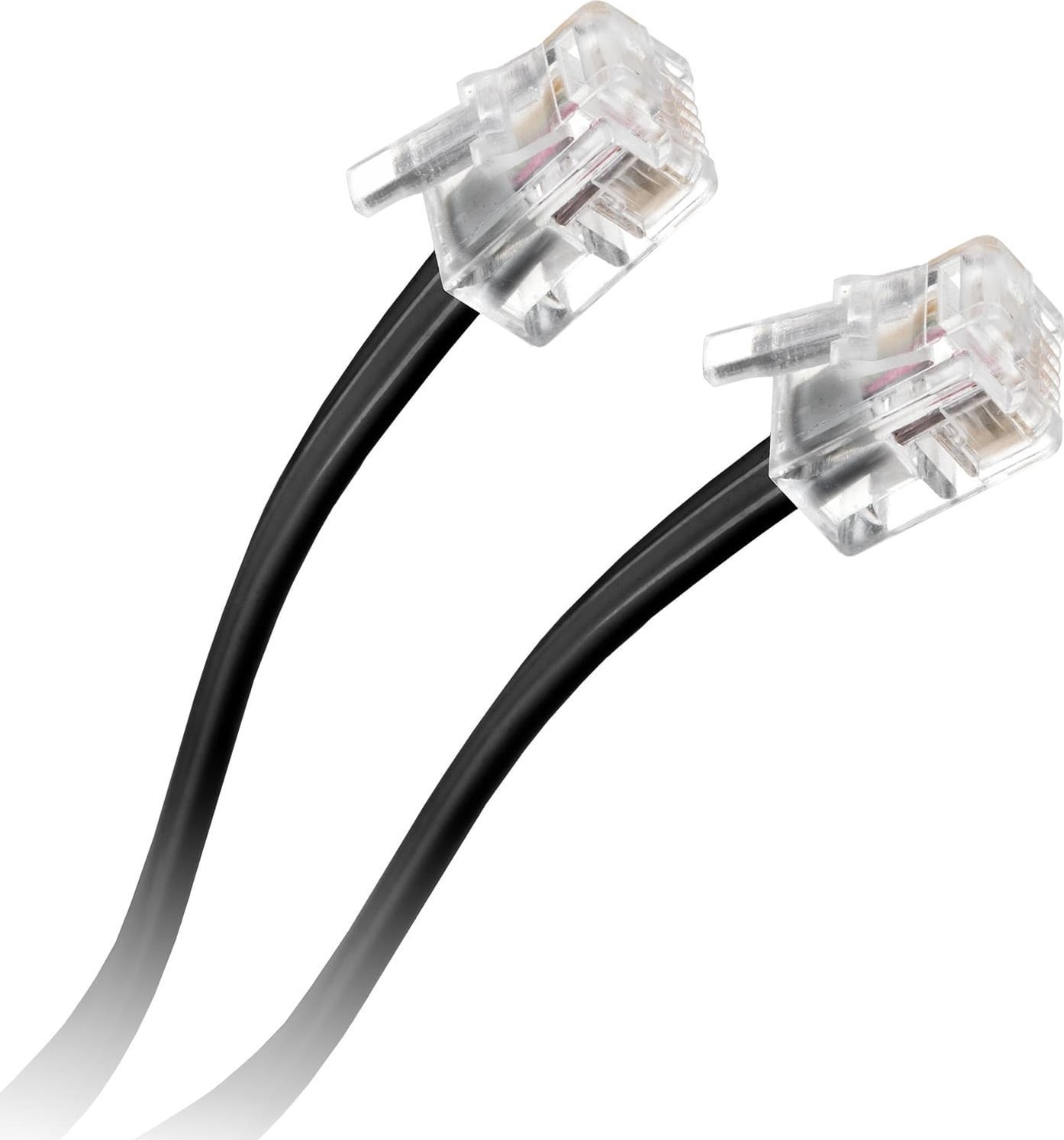 LP Przewód tel. wtyk-wtyk 2m czarny LX9113P 2M czar.