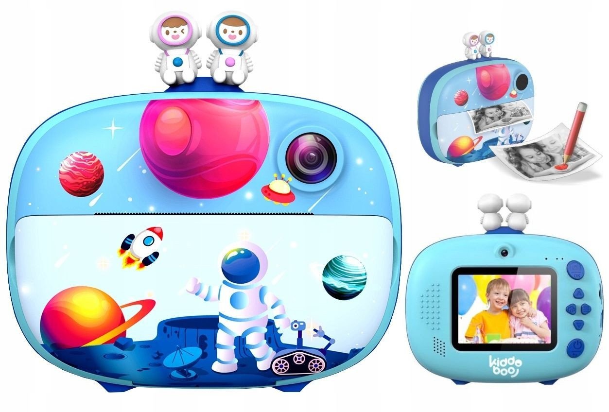 Aparat Natychmiastowy 20mp Kamera 1080p Obiektyw Selfie Drukarka Druk ZdjĘĆ / P83 Niebieski