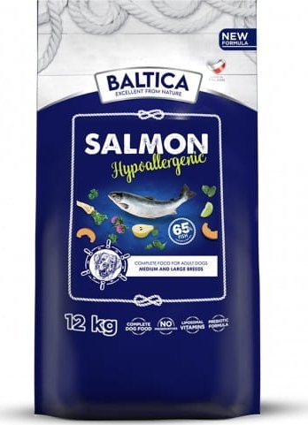 Baltica BALTICA Salmon Hypoallergenic Karma sucha dla psów średnich i dużych ras 12kg