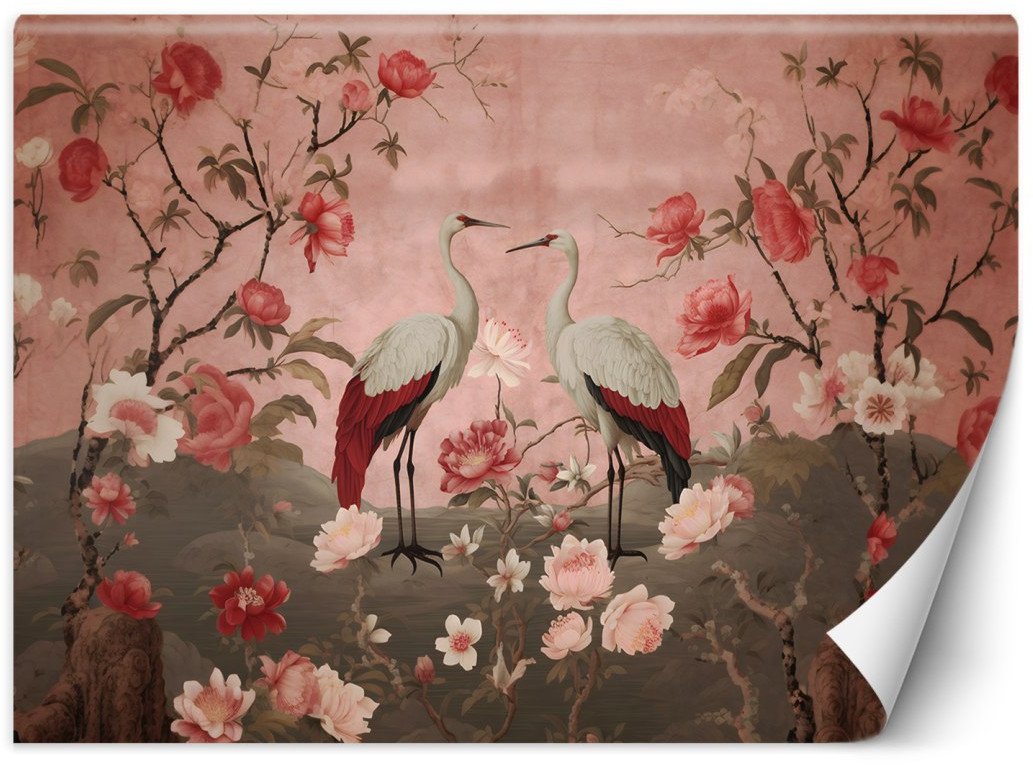 Fototapeta, Kwiaty i ptaki Chinoiserie - 400x280