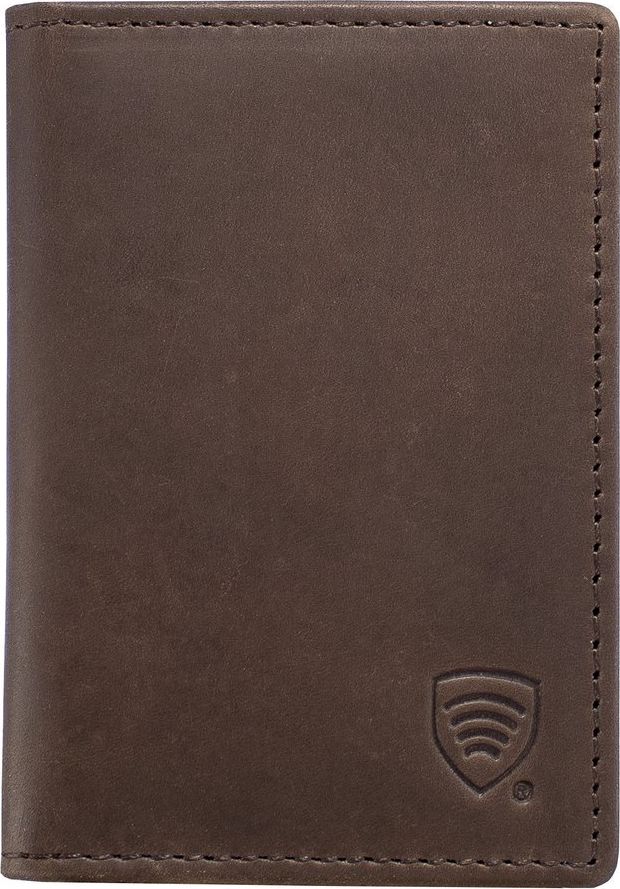 KORUMA Mały skórzany portfel (brąz) KUK-77THBR Uniwersalny