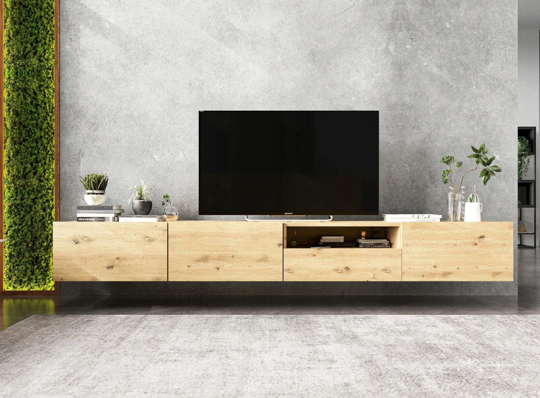 Meble Lindner Wisząca Szafka RTV Loft komoda RTV artisan 240cm