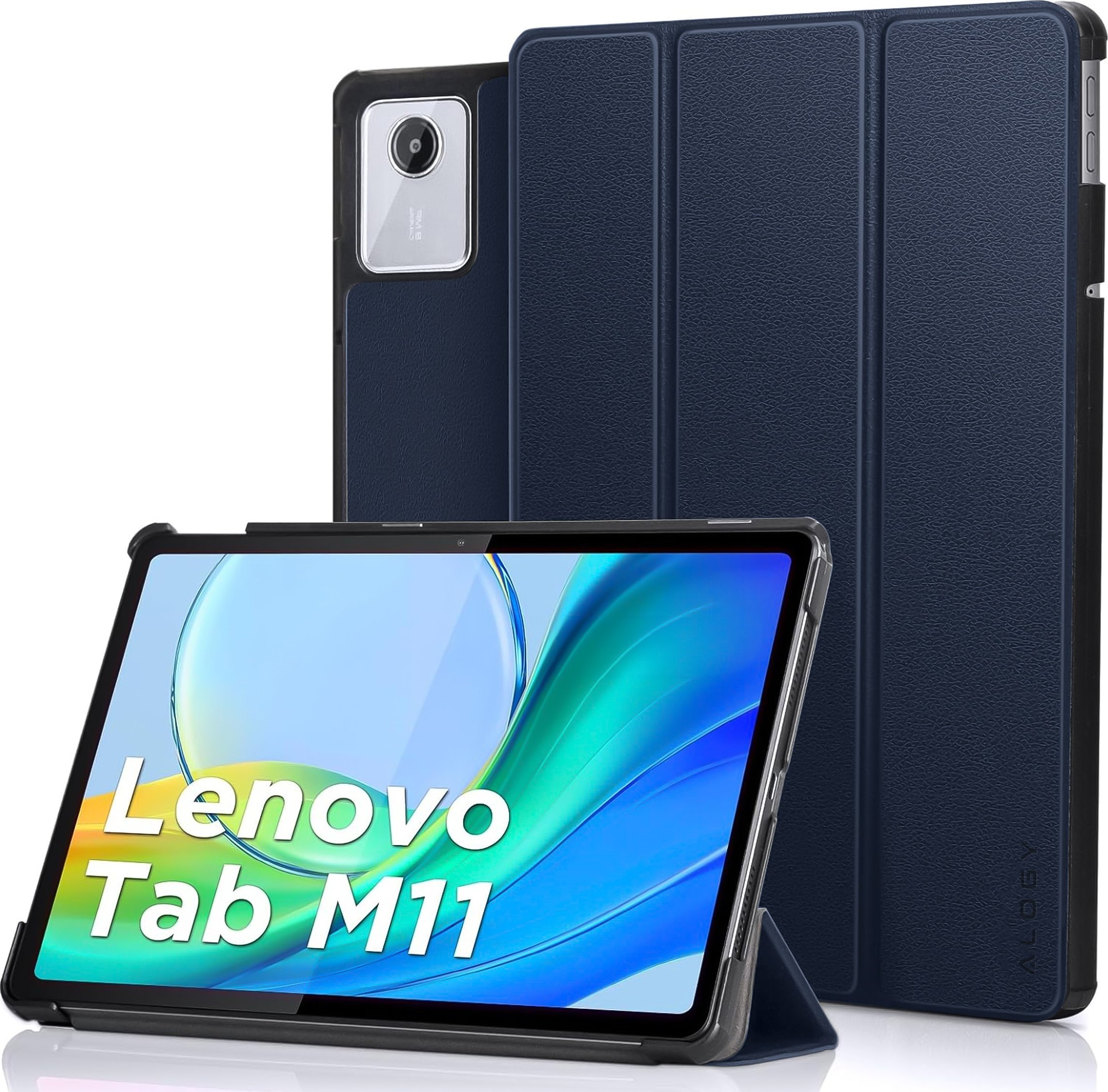 Etui na tablet Alogy Etui do Lenovo Tab M11 10.95" TB330FU / TB330XU / TB331FC Book Case Cover z klapką obudowa futerał pokrowiec Alogy Granatowe