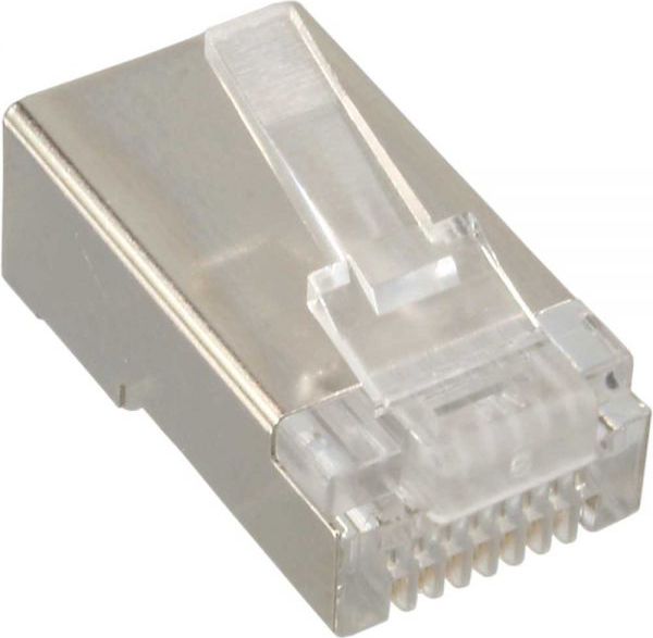 InLine Wtyczka RJ45 do sztywnych kabli instalacyjnyc, górny, AWG24, 10 szt (74559)