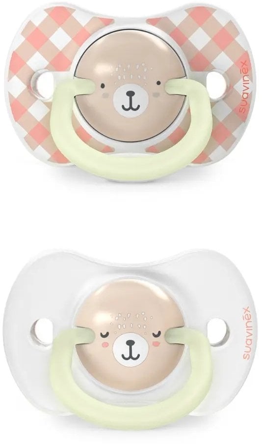 Suavinex 309097-SMOCZEK FIZJOLOGICZNY SX PRO 0-6M 2SZT ŚWIECĄCY RÓŻOWY WILD&FREE