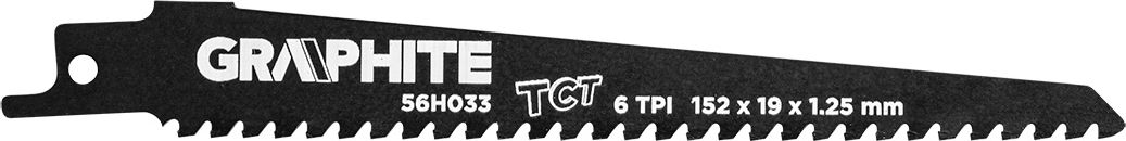 Graphite Brzeszczoty bagnetowe (Brzeszczot do piły szablastej, HM, 152 x 19 x 1.25 mm, 6TPI)