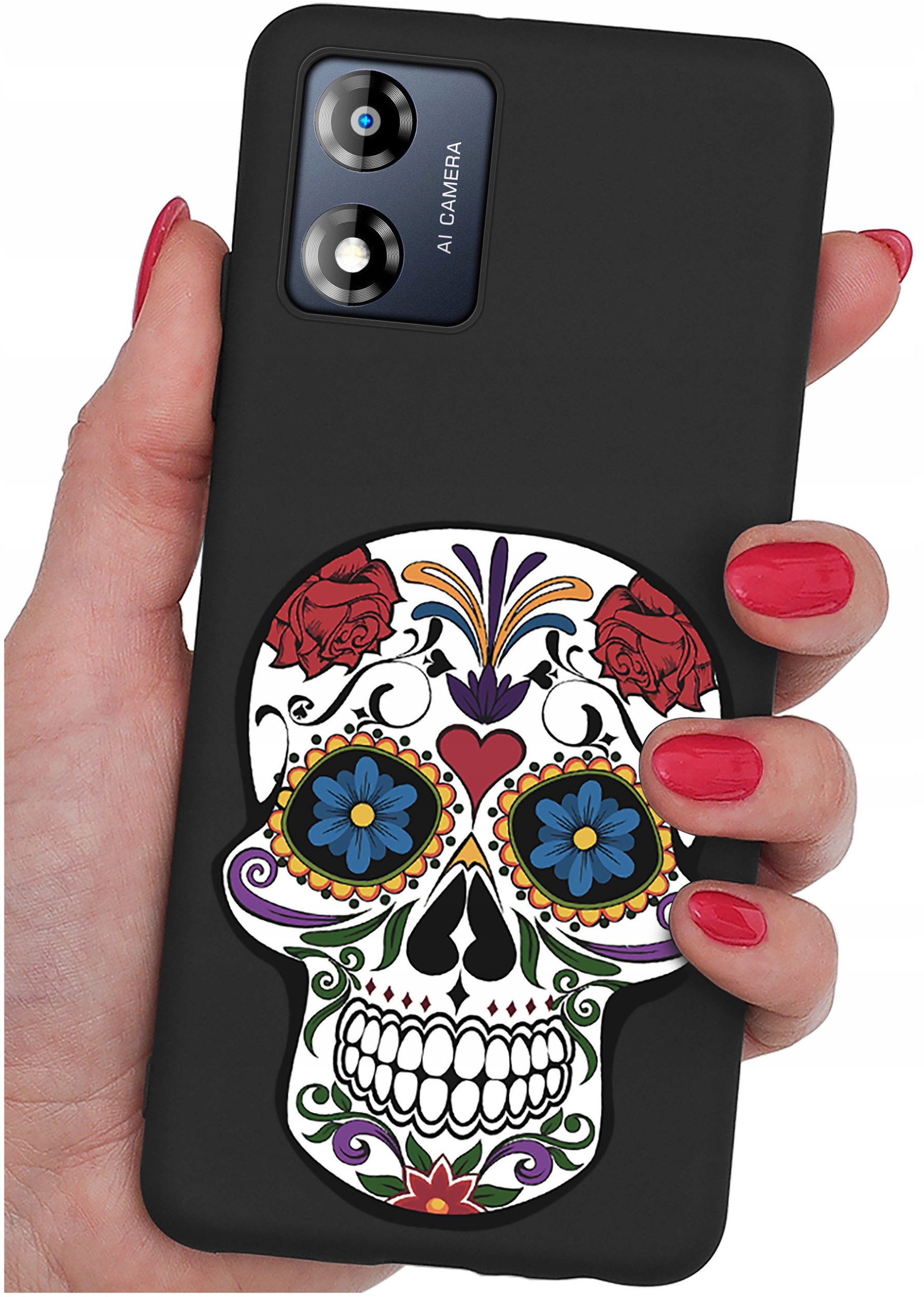 Etui do Motorola Moto E13 WZORY |SILIKONOWE MATT CASE + SZKŁO 9H