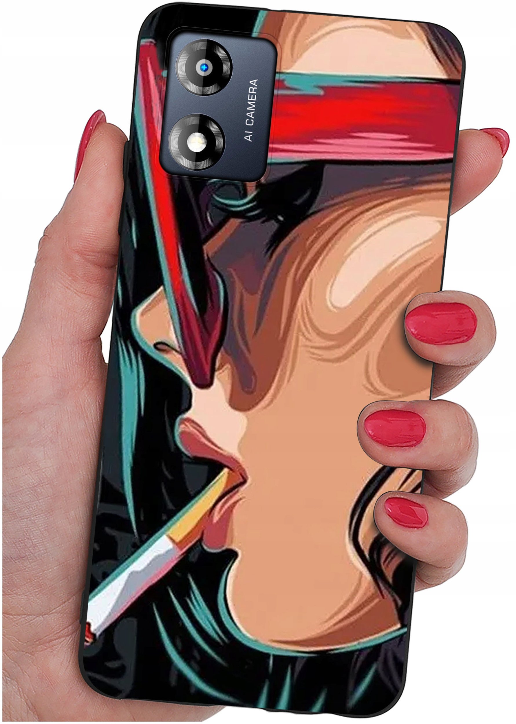 Etui do Motorola Moto E13 WZORY |SILIKONOWE MATT CASE + SZKŁO 9H