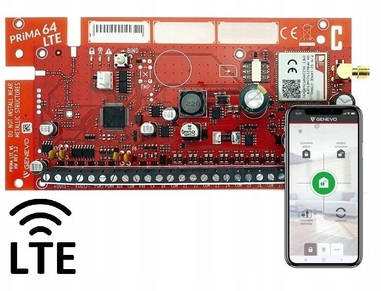 PRiMA64LTE CA GENEVO Centrala alarmowa z komunikatorem 4G(LTE)