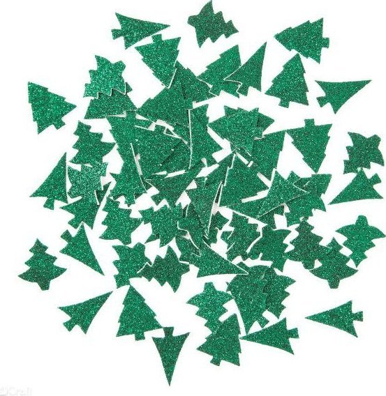 Dalprint BROKATOWE NAKLEJKI Z PIANKI, CHOINKI, 65 SZT.