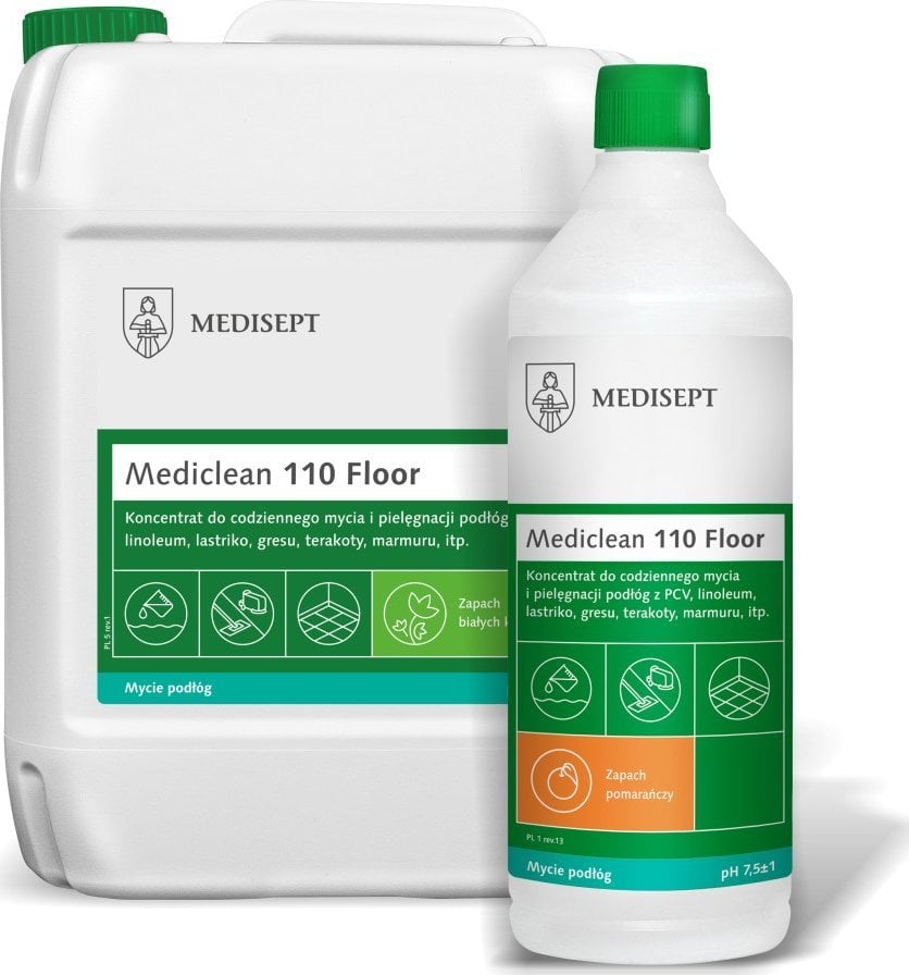 Medisept Koncentrat do codziennego mycia Mediclean 110 Floor 5l Białe kwiaty