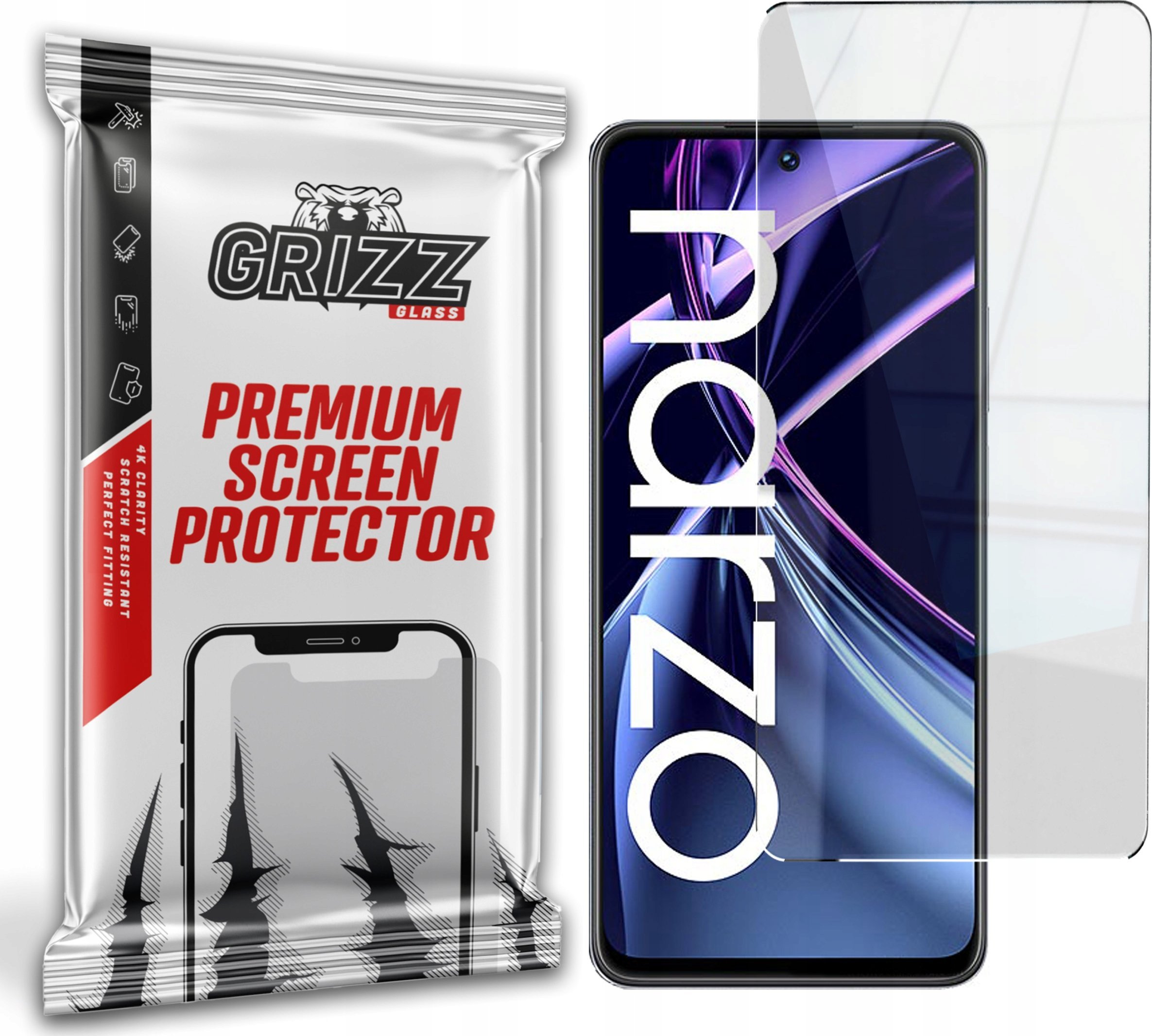GrizzGlass Szkło hybrydowe GrizzGlass HybridGlass Realme Narzo N55